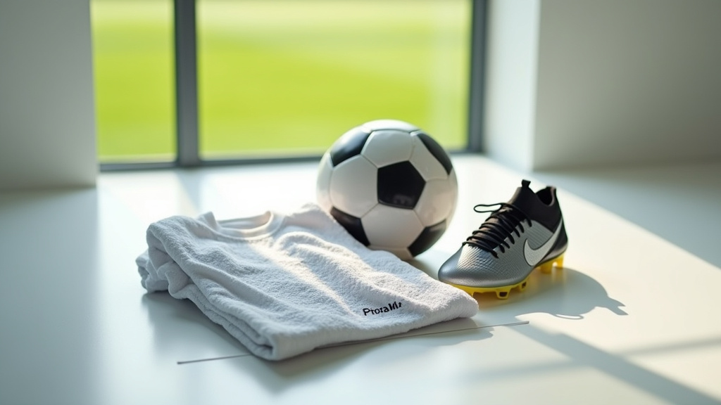 Joueur de football équipé avec les bons accessoires sur un terrain en 2026