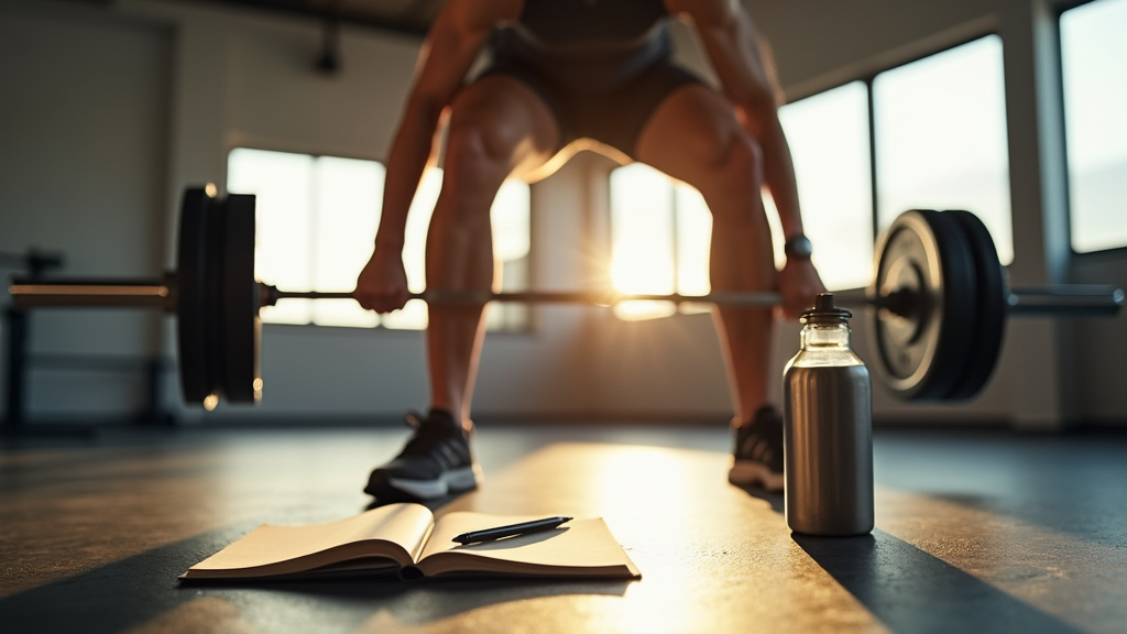 Illustration d'un entraînement de musculation ciblé avec différents exercices pour chaque groupe musculaire