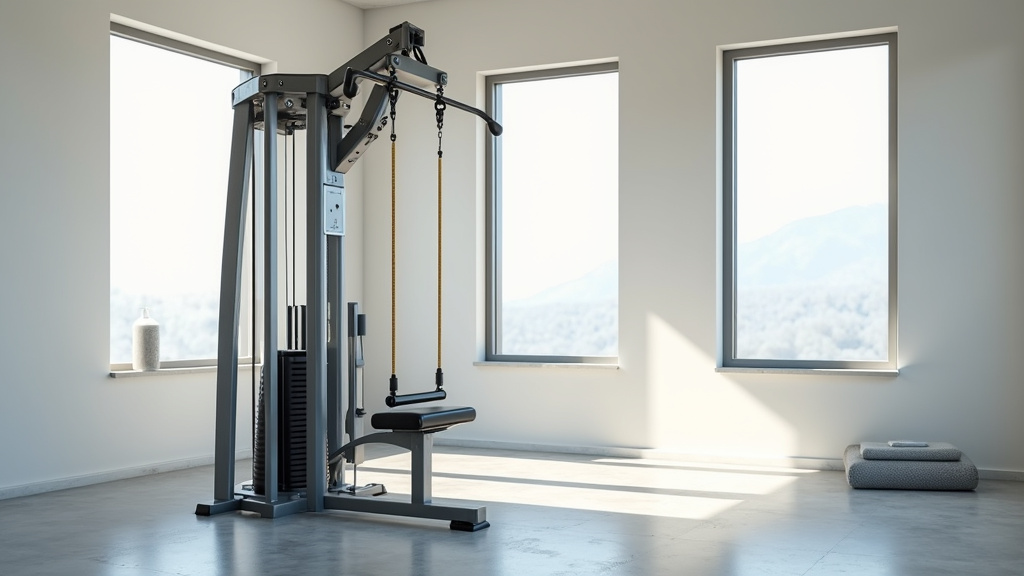 Démonstration d'exercices variés avec une station à poulie dans une salle de sport
