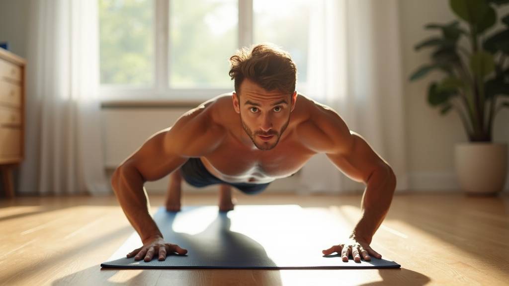Exemple de séance d'entraînement à la maison avec exercices au poids du corps et élastiques