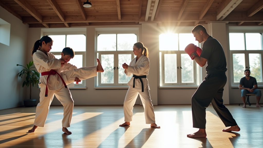 Un entraînement intense de boxe thaïlandaise avec coups de genou