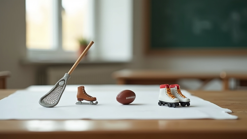Athlètes pratiquant différents sports en L lors d'une compétition